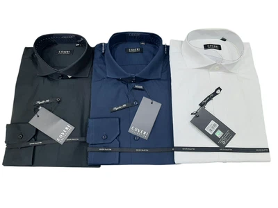 CAMICIA REGULAR FIT COVERI COLLECTION COLLO FRANCESE TAGLIA M L XL XXL 3XL 4XL 5 - Immagine 1 di 4