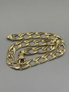 ATQ 14k Yellow Gold Curb Square Cuban Link Chain Bracelet Italy 8” 8.5g 6.5mm - Picture 1 of 11