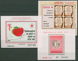 Makedonien 1996 Rotes Kreuz Zwangszuschlag Block Z 18/20 A postfrisch (C92339) - Picture 1 of 1