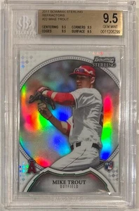 2011 Mike Trout Bowman Sterling rifrattore RC- BGS 9,5 gemma come nuovo... #130/199 - Foto 1 di 2