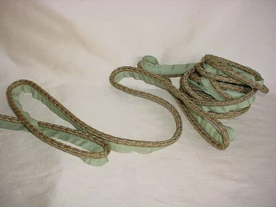 16-3/4Y KRAVET TA5222 BRAIDED RIBBON CORD OLIVE ROPE CORDING UPHOLSTERY TRIM - Image 1 of 3