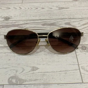 BRIGHTON Handmade Sugar Shack Brown Etched Silver Designer Fashion Sunglasses - Picture 1 of 16