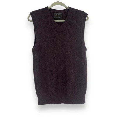 Jos A Bank Reserve Men’s Cashmere Sweater Vest Ribbed Herringbone Knit. L Preppy - Image 1 of 4