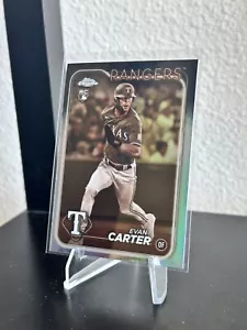 2024 Topps Chrome Evan Carter Sepia Refractor Rangers RC - Picture 1 of 2