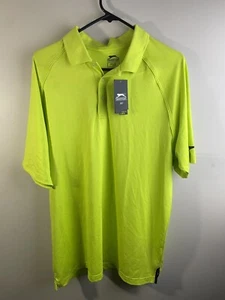 Slazenger Neon Green Men's Golf Polo Shirt - Large RN#104141 - Picture 1 of 6