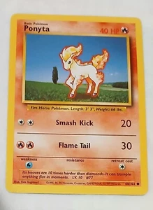 Pokemon Card PONYTA 40 HP No. 60 / 102 Played Very Good Condition - Picture 1 of 6