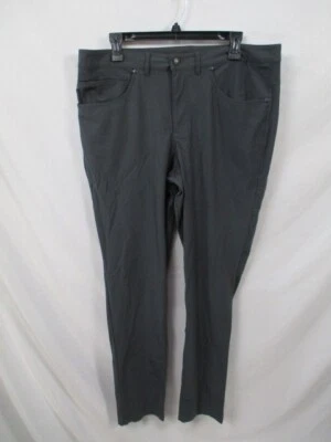 Pantalones Avalanche Para Hombre 33x34 Gris Exterior Pierna Recta Frente Plano Cremallera Poliéster Foto 1 de 4