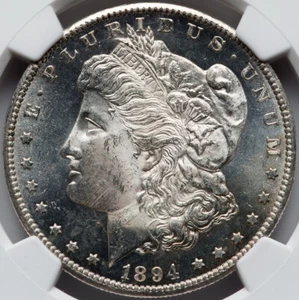 Morgan Silver Dollar 1894-S NGC MS-63 Proof-like! Key Date! Amazing coin! Superb - Picture 1 of 10