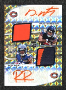 2019 Spectra David Montgomery Riley Ridley Dual Autographed Signed 2/15 RPA Bear - Picture 1 of 2