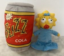 The Simpsons Buzz Cola Chips Universal Studios 11” Plush / Plus 9” Maggie Plush