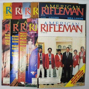 10 Vtg THE AMERICAN RIFLEMAN Lot Official 1984 NRA Magazine Rifle Pistol - Picture 1 of 2