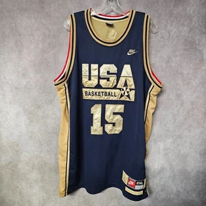 Vintage Nike 1992 USA Dream Team Olympic Magic Johnson 15 Jersey Mens 2XL Lakers - Picture 1 of 10
