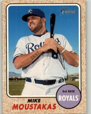 2017 Topps Heritage Mike Moustakas #387 Kansas City Royals - Image 1 of 2