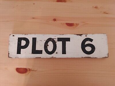 Vintage Wooden Painted Sign Plot 6 • 34.41$