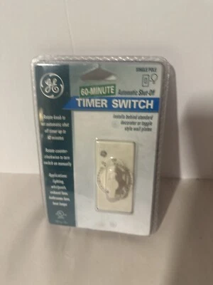 NOS GE GENERAL ELECTRIC 60-MINUTE COUNTDOWN WALL TIMER SWITCH! SINGLE POLE/15A  - Image 1 of 3