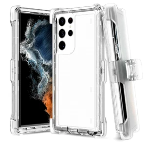 Funda Defender para Galaxy Note 20 Ultra (SOLO) con (clip de cinturón se adapta a Otterbox) transparente - Imagen 1 de 3