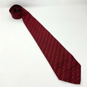 Robert Talbott Siegels Neck Tie 100% Silk Red Gold Geometric USA 59" L 3.75" W - Picture 1 of 5