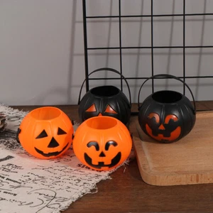 Halloween Party Props Plastic Pumpkin Bucket Decoration Halloween Decoration^FM - Picture 1 of 12