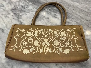 Claire V Shimmery Chartreuse 100% Silk Shoulder Bag - Picture 1 of 10
