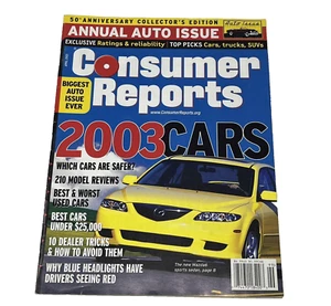 2003 Consumer Reports Magazine New Cars Best & Worst Used 10 Dealer Tricks - Picture 1 of 10