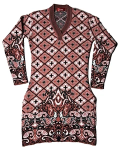 Impresionante Vestido Suéter Vintage Años 70 Italiano Bodycon Talla 6 Curva Abrazando Sexy - Imagen 1 de 5