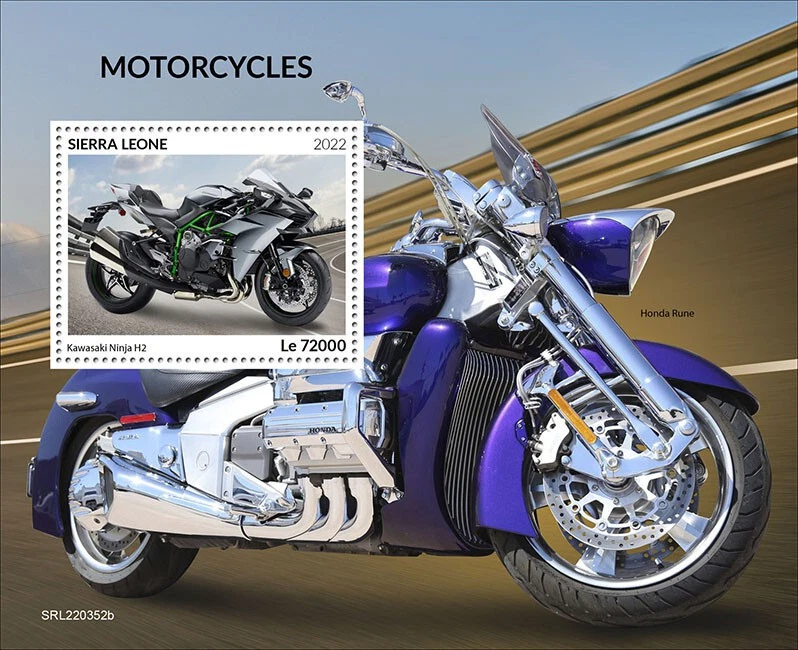 Sierra Leone 2022 MNH Motorcycles Stamps Kawasaki Ninja H2 Motorcycle 1v S/S - Image 1 of 1