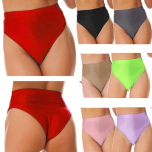 Womens Panty Bikini Briefs Oily Knickers Short Sleepwear High Waist Clubwear - Picture 1 of 85