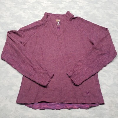 Suéter Mountain Hardwear Para Mujer Grande Púrpura Mezcla de Lana Cuello en V Foto 1 de 4