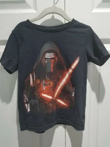 Disney Store Star Wars Boys Kylo Ren T-Shirt Size XS 4 Black Tee - Picture 1 of 10