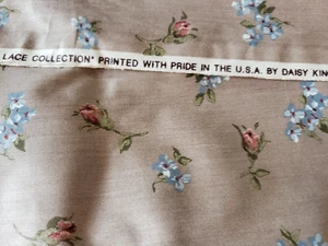 Daisy Kingdom Sewing Fabric Material Rosebuds Lace Easter Dress Vintage 5 Yards - Picture 1 of 3