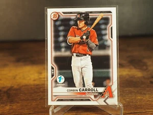 Bowman 2021 primera edición Prospect BFE-142 Corbin Carroll - Arizona Diamondbacks - Imagen 1 de 2