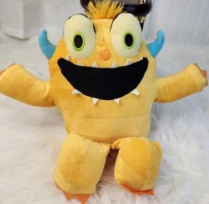 Kohls Cares Yellow Monster Don't Play with Your Food Stuffed Plush ADORABLE ! - Picture 1 of 9
