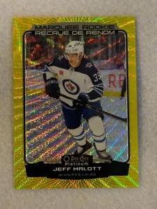 2022-23 O-Pee-Chee Platinum Jeff Malott Marquee Rookie Neon Yellow Surge #245 - Picture 1 of 2
