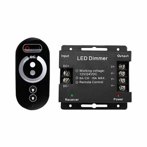 LED Funk Touch-Dimmer 12V 24V DC Metall Streifen PWM Regler Funkdimmer Dimmer - Bild 1 von 6