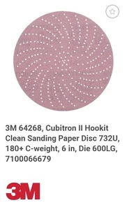 Discos abrasivos de lijado limpio 3M Cubitron II 64268 6", 180+ grano, 250 CT. - Imagen 1 de 5