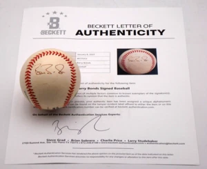 BARRY BOND SIGNIERT MLB BASEBALL BECKETT ZERTIFIZIERT AUTHENTISCHES AUTOGRAMM - Bild 1 von 3