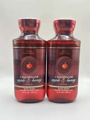 Bath & Body Works Champagne Apple & Honey Body Wash 10oz Lot of 2 New Fall Scent - Image 1 of 2
