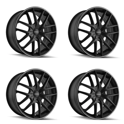 Juego 4 Llantas 17" Touren TR60 17x7,5 Negro Mate Anillo Mecanizado 5x5 Llantas 42mm Foto 1 de 4