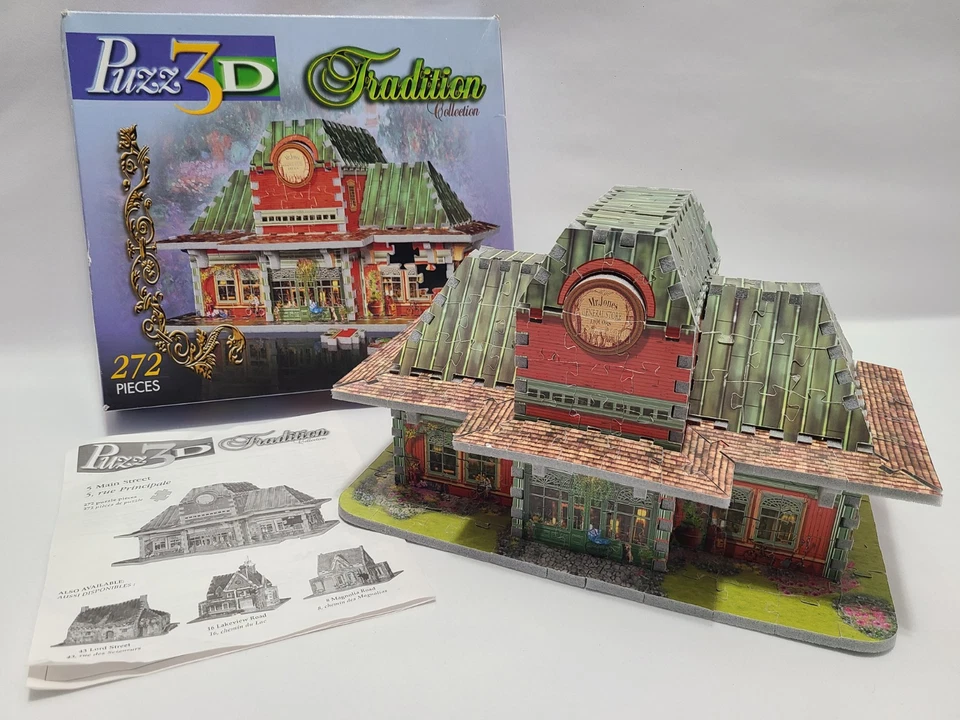 Puzz3d 5 Main Street Tradition Collection 272pcs Complete W/Box & Manual - Rare - Image 1 of 4