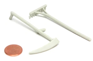 Playmobil Vintage Miniature Farm Ranch Tools Rake Scythe - 2 Pcs 3297 3443 3556 - Picture 1 of 1