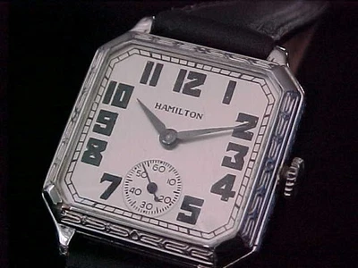 Фантастический 1923 Hamilton Квадратная Гравировка WGF Полностью Восстановленное Состояние товара - Изображение 1 из 4