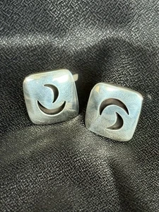 SUBSTANTIAL Vintage STERLING SILVER Cufflinks MEXICO Signed/Hallmarked - Picture 1 of 10