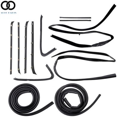 12-PCS Black Durable Front Door Seal Kit For Chevy GMC Pickup Truck 1973-1980 - Изображение 1 из 4
