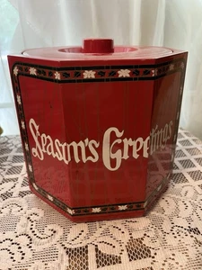 Secchiello ghiaccio natalizio vintage auguri di stagione Toyo Trading Company Giappone come nuovo - Foto 1 di 12