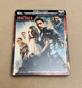IRON MAN 3 4K + BLU-RAY Best Buy Steelbook Limited Edition OOP Ships Boxed MCU - Picture 1 of 6