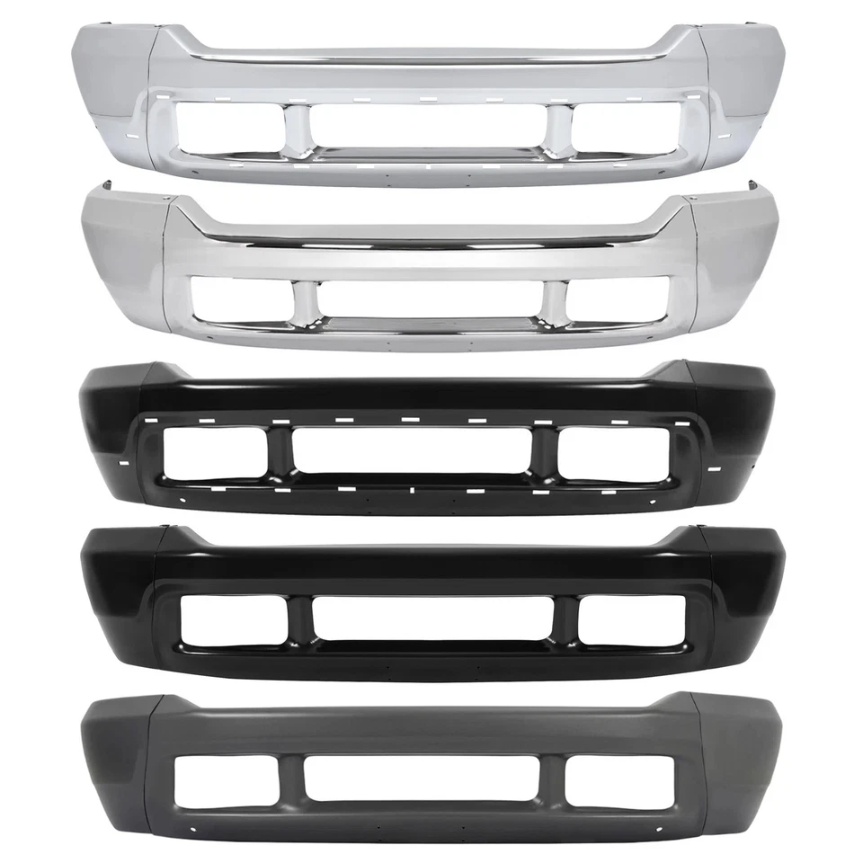 For Ford Excursion F250 Super Duty 99-04 Chrome/Black/Gray Front Bumper Face Bar - Image 1 of 1
