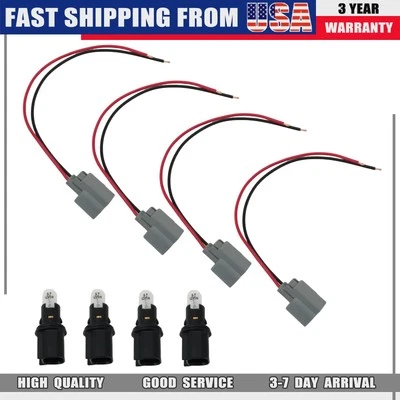 New 4pcs Front Flasher Marker Lamp Socket Bulb Plug Fits 2019 – 2023 Ford Ranger - Image 1 of 4