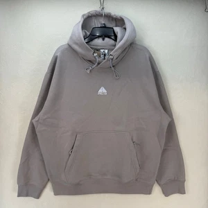 NIKE ACG THERMA-FIT FELPA CON CAPPUCCIO MEDIA OVERSIZE GRIGIA NUOVA CON ETICHETTE DH3087-009 - Foto 1 di 6