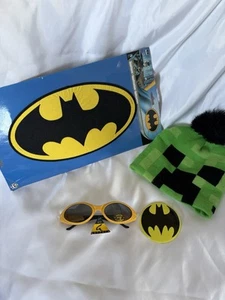 Batman patch, button, Mine craft beanie & Gattaca sunglasses~ Youth - Picture 1 of 3