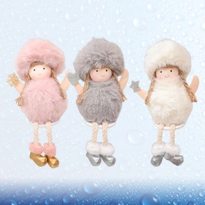 Muñecas de Navidad 3 piezas Peluche Colgante Ángel Navidad Decoraciones Colgantes Navidad - Imagen 1 de 11